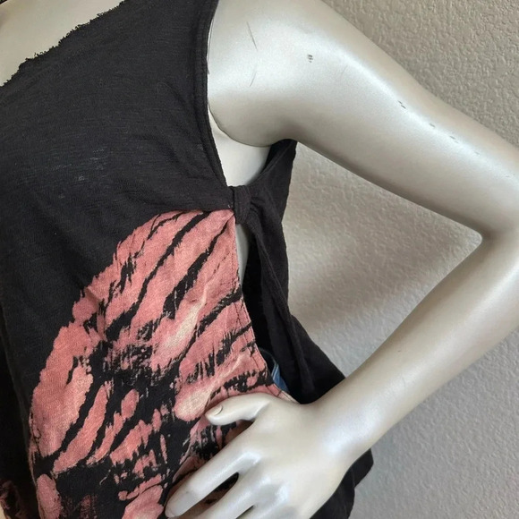 Free People Black Butterfly Top size Small - Picture 5 of 12